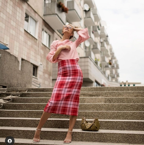 Zara plaid midi skirt - Picture 10 of 14